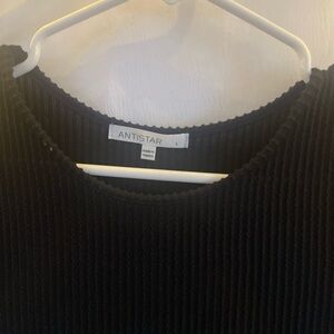 Antistar Black Ribbed Top